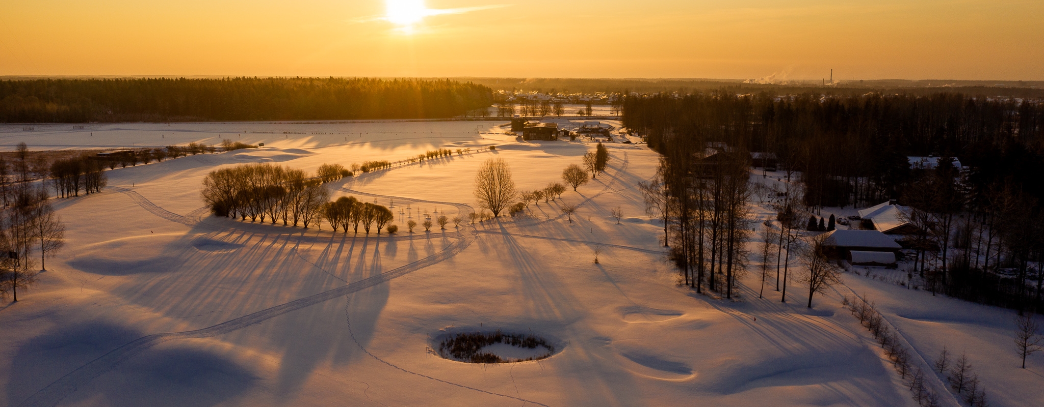 Golfa laukums Avoti -aero ziema